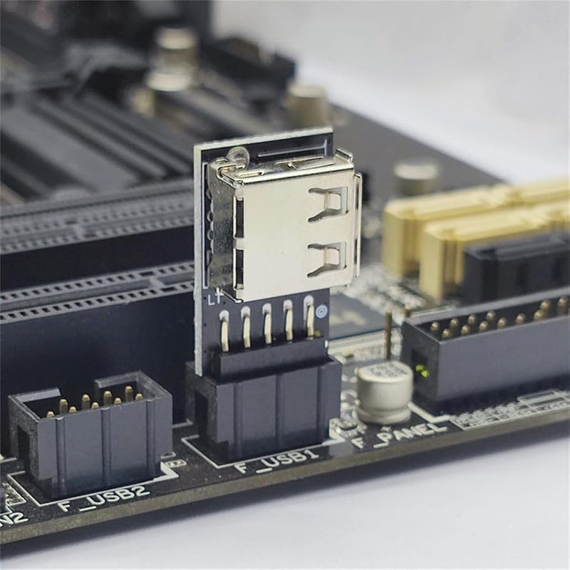 USB 2 0 A Female to 9 Pin Internal Port Expansion Adapter Right Side Color - Image 4